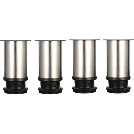 4 Pieds Rglables - Hauteur 80 Mm, Pieds De Meuble Pais, Hauteur Rglable 0-15 Mm, Pieds De Table, Pieds De Meuble, Acier Inoxydable Bross - Vis En (1/5)