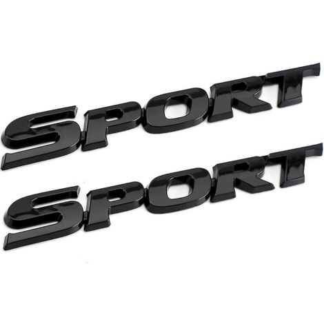 2pcslogo 3d En Mtal Pour Coffre De Voiture Noir (1/5)