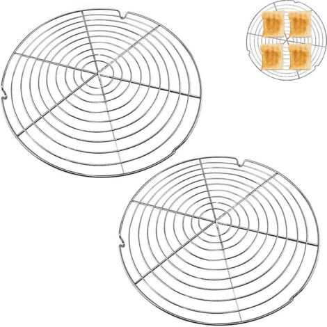 jeu De 2 Grilles De Refroidissement Pour Gteaux Ronds - Grilles De Refroidissement Pour Gteaux Pour Un Refroidissement Rapide Et Homogne Des Gteau (1/5)