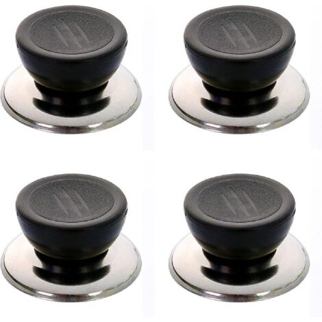 4 Picesbouton De Couvercle De Casseroleremplacer Le Boutonpoigne Du Couverclele Noirpour Poignes De Vouvercle En Verre (1/5)