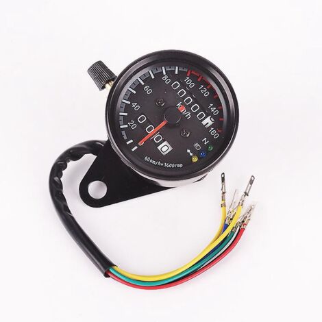 compteur De Vitesse Moto Jauge 1 Pc Universel Moto Compteur Kilomtrique Indicateur De Vitesse Jauge Signal Double Affichage Numrique (1/5)