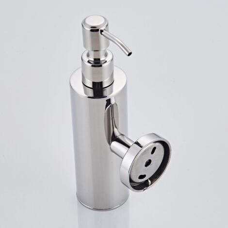 distributeur De Savon Mural En Acier Inoxydable 304 Pour Salle De Bain, Cuisine, Dcoration D'intrieur (rond, Chrom) (1/5)