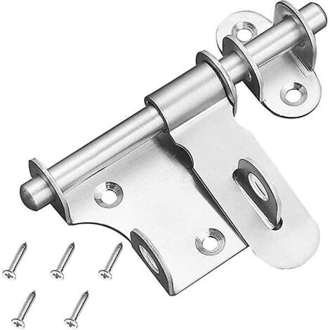 (1pcs)12cm Verrou De Porte Coulissante Verrou Loquet En Acier Inoxydable Paissie Solide Durable Avec Trou Pour Cadenas Salle De Bain Cuisine Jardi (1/5)