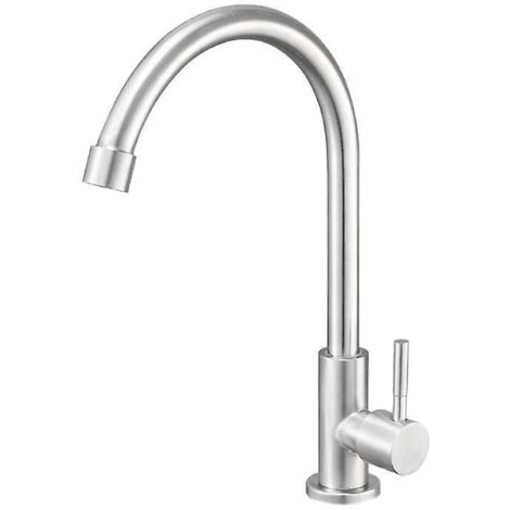 robinet De Cuisine Froide Simple En Acier Inoxydable Lavabo Vier De Buanderie Vier Purificateur D'eau Robinet (1/5)