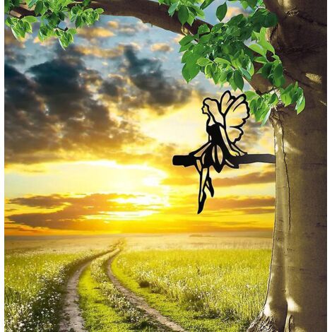 fe Papilloi Ornements De Jardin En Mtal Pour Cltures, Dcorations D'extrieur Et De Maison, Dcoration De Jardin, Sculptures, Silhouettes En Fonte, (1/5)