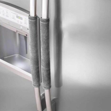 couvercle De Poigne De Porte De Rfrigrateur Protection Du Four, 2 Pices Gris Pour Rfrigrateurs Et Lave-vaisselle, Pour Viter Les Taches De Graisse (1/5)