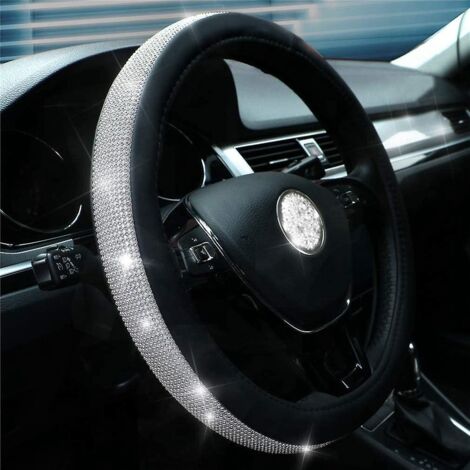 38cm-protection Volant Voiture Universel Couvre Volant Antidrapant En Strass Accessoire De Dcoration De Voiture Volant Voiture (1/5)