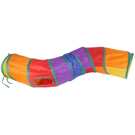 tunnel Pour Chat 2 Voies Pliable - Jouet Interactif Pop-up Labyrinthe Maison - Tunnel De Jeu Pour Chat Chiot Lapin Petit Animal (1/5)