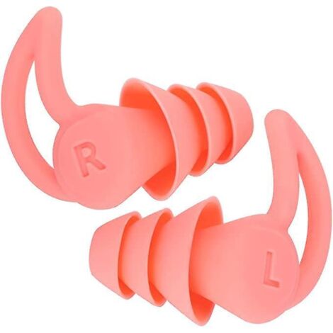 bouchons D'oreilles Rutilisables  Trois Couches  Rduction De Bruit (roses), Adapts Au Sommeil, Aux Voyages, Au Travail Et  La Lecture 1 Paire De S (1/5)