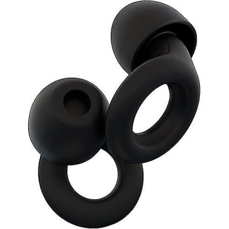 (noir) Bouchons D'oreilles Ring Mute Pour La Suppression Du Bruit - Protecteurs Auditifs Rutilisables Ultra Doux Pour Le Sommeil Et La Sensibilit (1/5)