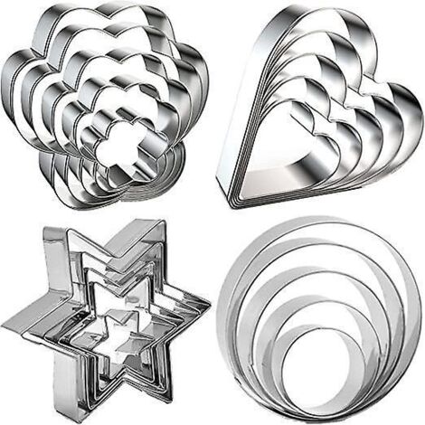 lot De 20 Emporte Pices, Emporte Piece En Acier Inoxydable, Emporte Piece Biscuit Pour Dcoration Biscuit/gteau/cookies/ptisserie, Emporte Piece Pa (1/5)