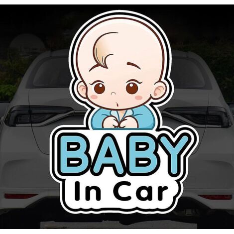4pcs Autocollants Signes Baby In Car, Autocollant De Voiture De Bb Sticker Amovible De Scurit Tableau Dannonce, Autocollant De Voiture De Fentre M (1/5)
