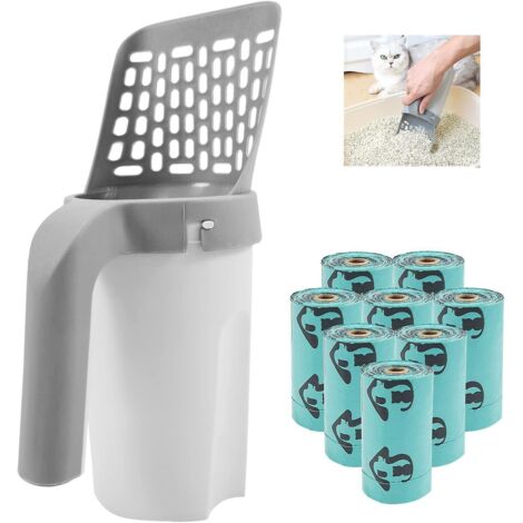 pelle Litire Pour Chat Avec Sacs Litire Pour Chat, Portable De Gande Capacit Pelle Litire Pour Chat, Poigne Confortable Durable Pelle Caca Dome (1/5)