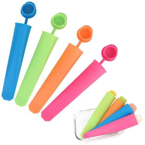 12 Moules En Silicone Pour Crme Glace Colore - Moules Crme Glace En Silicone - Ensemble De Moules En Silicone Dlicieux Popsicle (1/5)