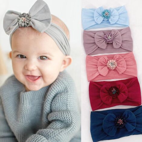 6 Pices Bb Bandeaux Bb Fille Bandeau Cheveux Bande De Cheveux Arc Bande De Cheveux Bandeaux Accessoires Bb Fille Enfant Turban Bandeau (1/3)