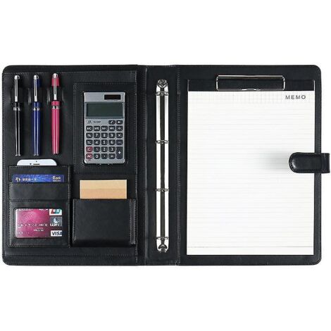 portfolio Pour Bureau Porte Document Chemise De Dossier Agenda D'affaire En Pu Pour Directeur (1/5)