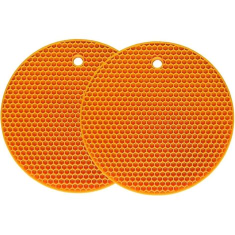 2 Maniques En Silicone Orange (18 Cm) Tapis De Schage Polyvalent Rsistant La Chaleur Jusqu' 464 Degrs F, Manique, Impermable, Antidrapant, Flexib (1/5)