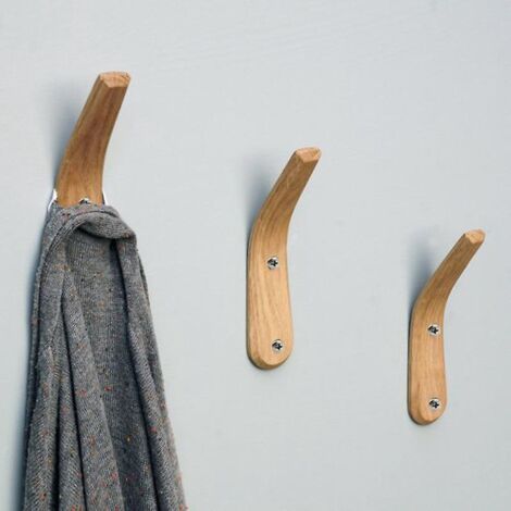 4 Pices Patres En Bois Mural Support Mural En Bois Naturel Porte-manteau De Rangement Mural Simple En Forme De V Moderne Pour Manteaux Suspendus C (1/5)