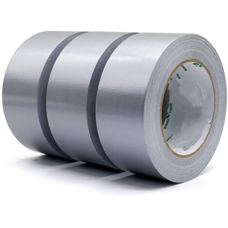 Ruban Adhsif Toil Gris, Heavy Duty Duct Tape 3 Rouleaux 10 Mm X 00 M Pour Les Travaux De Rparation, Fixation, De Scellage, D'tiquetage Et De Rnov (1/5)