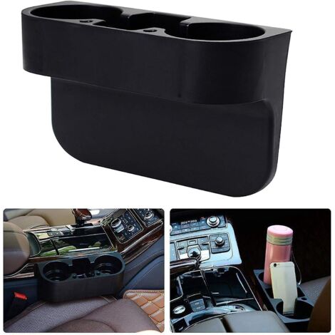 1pcs (noir) Voiture Porte-gobelets, 3 En 1 Sige De Voiture Gap Organisateur Bote De Rangement, Bouteille D'eau Double Tasse Titulaire De Support D (1/5)