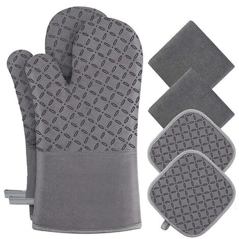 gants De Four, Gants De Cuisine Silicone Rsistants La Chaleur 550 , Antidrapant Maniques Cuisine Silicone Maniques Pour Cuisine, Gant Cuisine Fou (1/5)