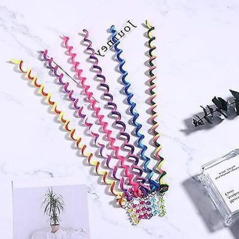 6 Pcs Outil Tressage Accessoires Bricolage Accessoires Cheveux Filles Twist Colors Lastiques Tresses Cheveux Hairband Pour Les Mariage D'anniversa (1/5)
