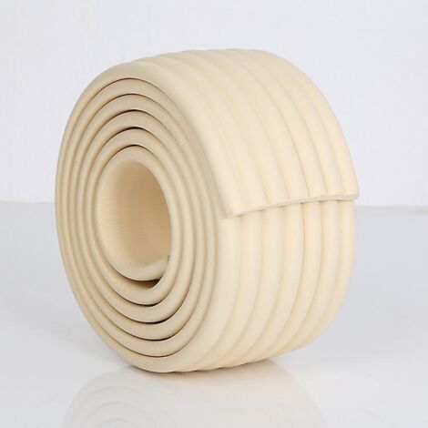 2m Protecteur De Bord De Table Beige Protecteur D'angle En Caoutchouc Mousse De Scurit Pour Bb Bande De Protection Pour Les Coins De Table Et De M (1/5)