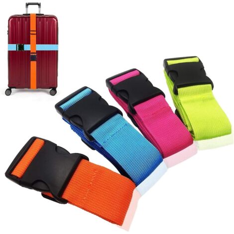 sangle De Bagage (4 Multicolores) Sangle De Valise Sangle De Bagage Sangles De Valise Rglables Avec Fermeture  Boucle (1/5)