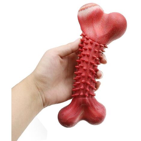 jouet Pour Chien, Rouge 1 Pice Brosse Dents Mcher En Os De Chien, Bton De Nettoyage Des Dents En Caoutchouc Rsistant La Morsure Pour Chiens De (1/5)