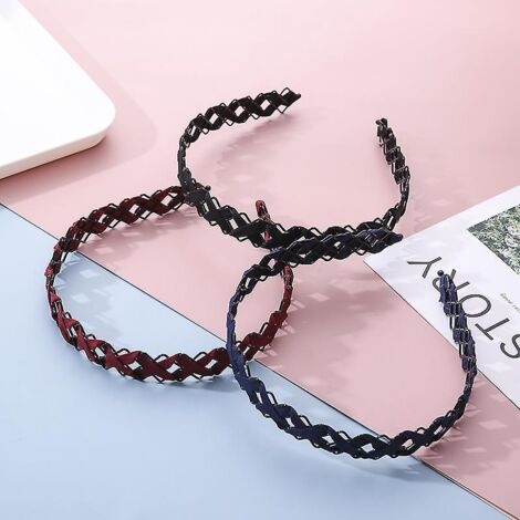 3 Pices De Mode Vider Le Cerceau De Cheveux, Serre-tte Tiss De Femmes Filles, Cheveux Hoop Antidrapants Simples Et Mignons Pour Le Maquillage, Le (1/5)