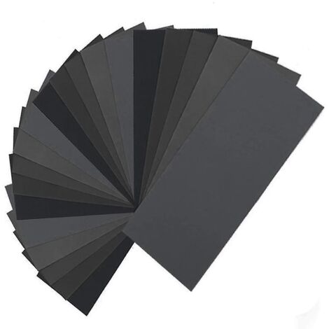 36pcs Papier De Verre, 120  3000 Grain Papier Abrasif Eau/sec 9 X 3,6 Pouces, Utilis Pour Polir Le Mtal, Le Bois, Les Voitureshumide36 Papier (1/5)