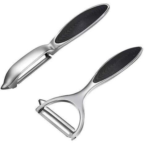 2pcs Eplucheur Pomme De Terre - Plucheur En Acier Inoxydable Pour Carottes, Aubergines, Poires, Mangues Et Concombres, Avec Poigne Ergonomique Ant (1/5)
