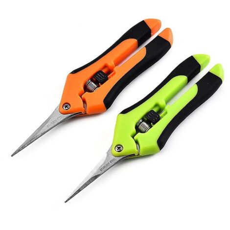 (2 Pc)scateur De Jardin, Scateur Jardin, Professionnel Ciseaux De Jardinage, Pointe Haute Secateur Prcision, Scateur Lame Droite Inoxydable, Main (1/5)