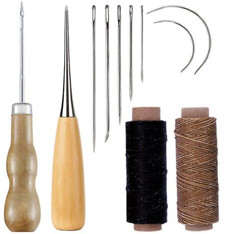 cuir Outils Kit Dequantit Voir Le Graphique Rparation  La Main Artisanat Cuir Fil Cir 8 Couleur Avec Aiguilles  Coudre Ciseaux Ruban  Mesurer Pour (1/5)