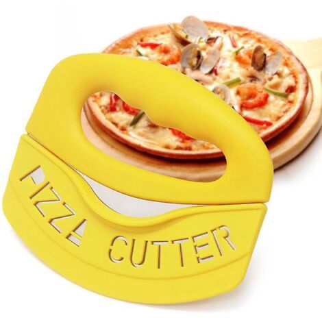 pietuley Coupe Pizza Avec Coupe Pate, Roulette A Pizza Avec Couvercle De Protection, Couteau Pizza Demi Lune, Roulette Pizza Professionnel Avec La (1/5)