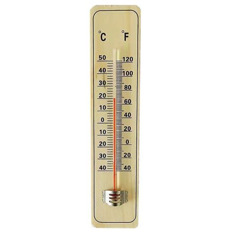 2 Pices De Thermomtre En Bois Production De Bois De Htre Analogue Aussi Pour L'extrieur Du Jardin Et L'intrieur 4852 (1/5)