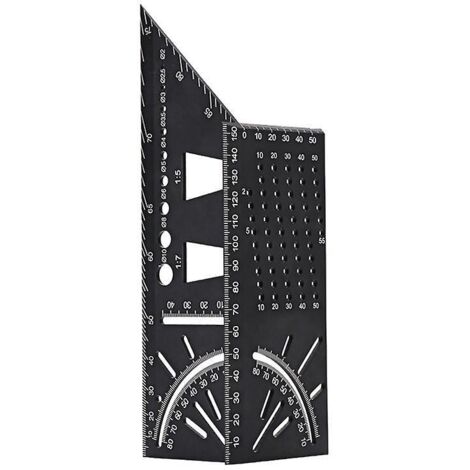 querre Menuisier 3d, Angle Rgle Alliage D'aluminium 45 90 Degrs D'onglet Travail Du Bois Rgle De Mesure Poutres Tubes Tridimensionnel Pour Dcorati (1/5)