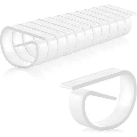 clips De Nappe 12x En Plastique Incassable De Couleur Blanche, Poids De La Nappe, Support De Nappe Fabriqu En (12 Pices) (1/5)