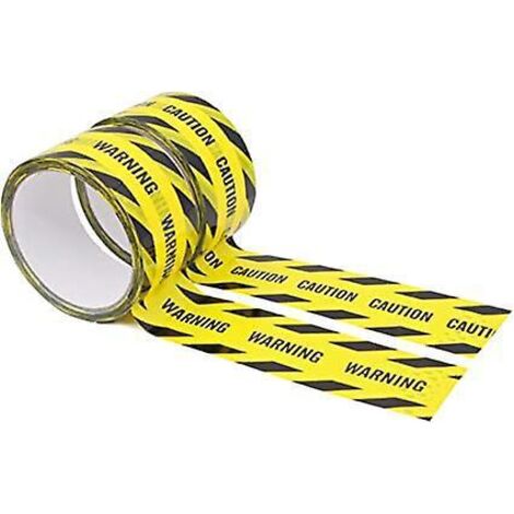 2 Rouleaux De Ruban D'avertissement, Ruban Adhsif D'avertissement De Danger Pour Une Lisibilit Maximale, Avec Imprim Serg Noir Audacieux (1/5)