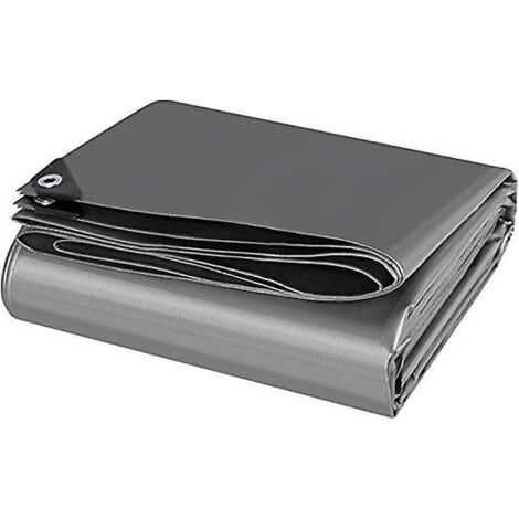 bche De Protection En Polythylne 180g/m Bche Impermable Gris Avec Illets Couverture De Haute Densit 2x3m (1/5)
