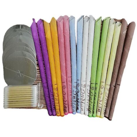 pour Les Oreilles 16 Pcs, Kit Bougie Auriculaire Pour Enlever La Cire Loreille Avec Cire Dabeille Organique Naturelle Kit De Retrait Des Bougies (1/5)