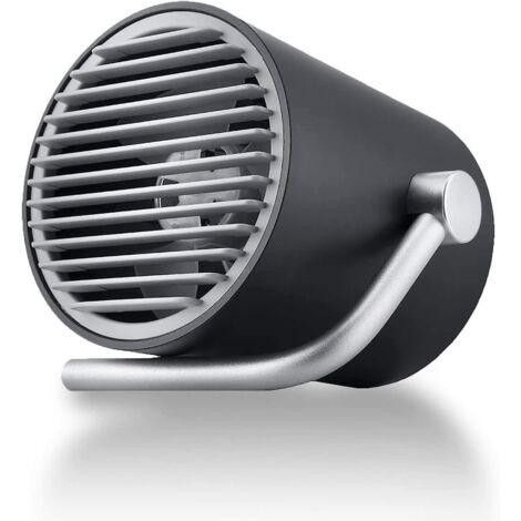 noir-petit Ventilateur Usb Ultra Silencieux - Mini Ventilateur De Table Portatif Avec Technologie Du Vent Turbo (1/5)