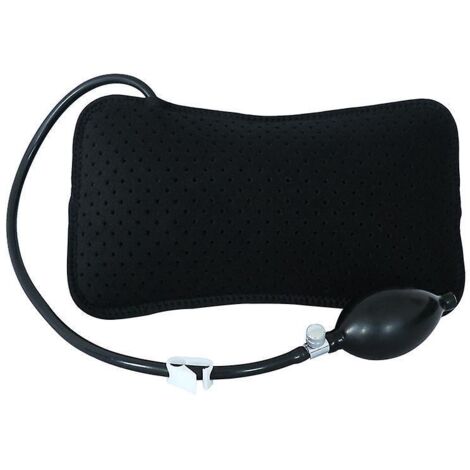 oreiller Lombaire Gonflable (noir), Support Lombaire Portable Et Lavable, Oreiller Lombaire Ferme Et Respirant Pour Hommes Et Femmes (1/5)
