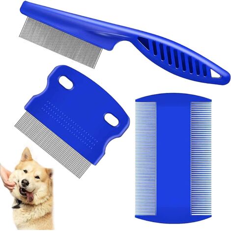 peigne Puces 3pcs, Peigne Puces Pour Chien, Peigne De Beaut Pour Chat Et Chien Peigne Anti-puces Peigne Dents Fines Ensemble De Beaut Pour Enle (1/5)