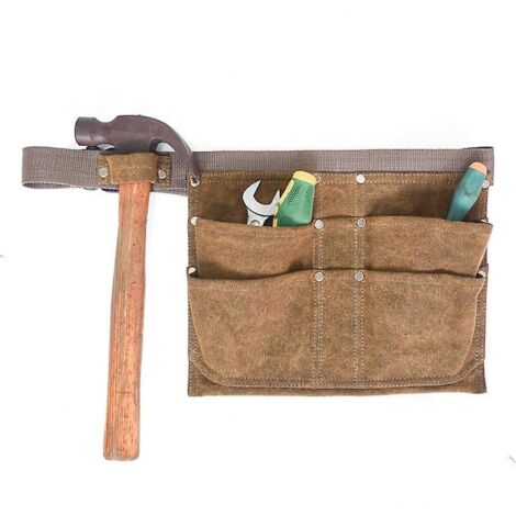 ceinture Porte-outils  En Nylon Avec Poche  Clous, Grandes Et Petites Poches, Boucle Pour Marteau Et Boucle Avec Mousqueton