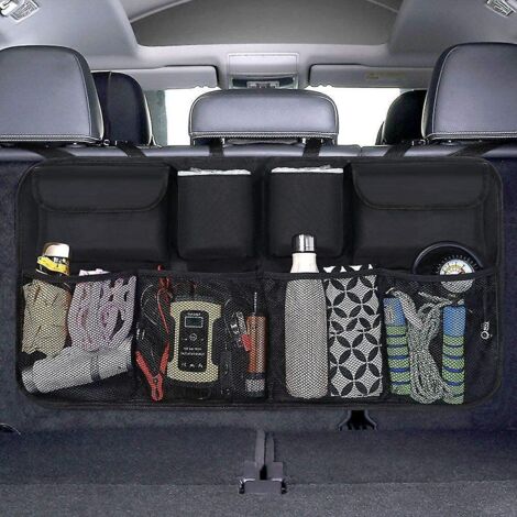 organisateur Noir De Coffre De Voiture, Organisateur De Voiture Rangement Voiture, Multipurpose Pliables Sac De Rangement Voiture, Coffre Rangeme (1/5)