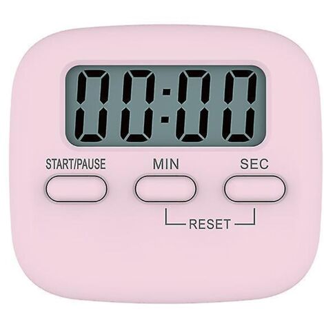 minuterie De Cuisine (rose) Avec Grand Cran Lcd Minuterie De Cuisine Numrique Chronomtre Magntique De Cuisson Avec Minuterie D'alarme Sonore (1/5)