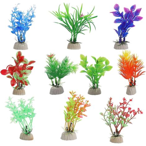10 Pices Aquarium Plantes D'aquarium, Petit Aquarium En Plastique Simulation Plantes Aquatiques Dcoratif Aquarium Aquarium Petit Tang Dcoration De (1/5)