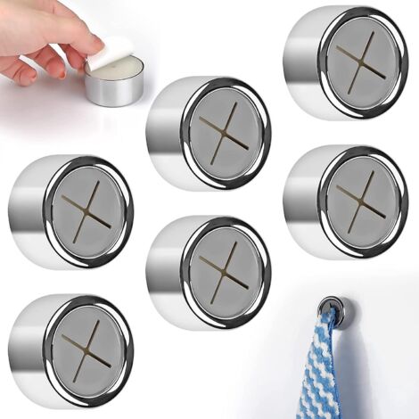ensemble De 6 Porte-torchons, Crochets Ronds Pour Torchons, Porte-serviettes Auto-adhsif, Porte-serviettes Ventouse Pour Cuisine De Salle De Bain (1/5)