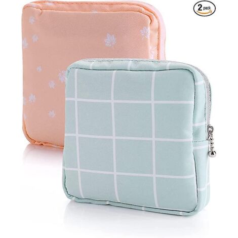sac De Rangement Pour Serviettes Hyginiques 2 Pices Sac De Sous-vtements Portable Sac De Coupe Menstruelle Fermeture Clair Pour Collecter Les Ser (1/5)